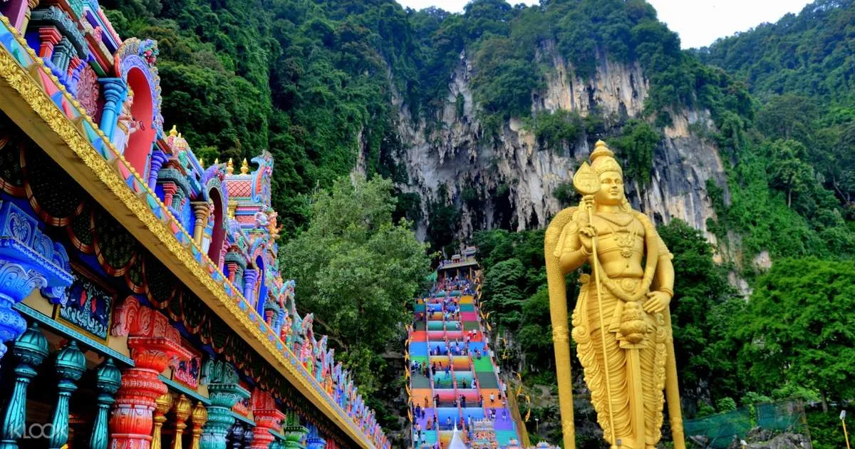 Kanching Waterfalls with Batu Caves and Ramayana Cave Exploration