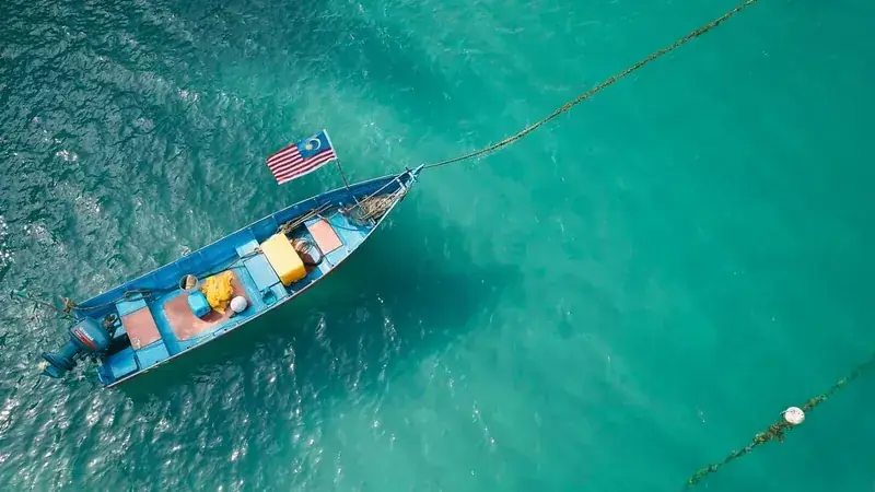 Long Beach (Pasir Panjang) au coucher du soleil sur l'île de Redang